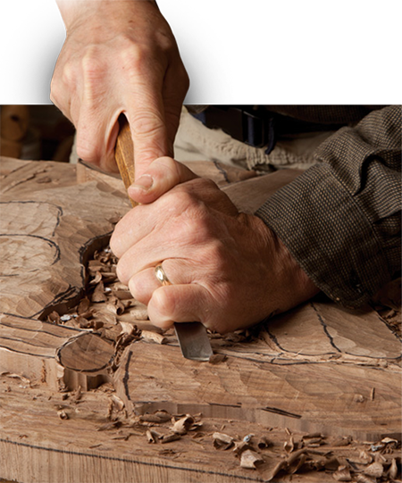 Jeff Cooper Carving Wood